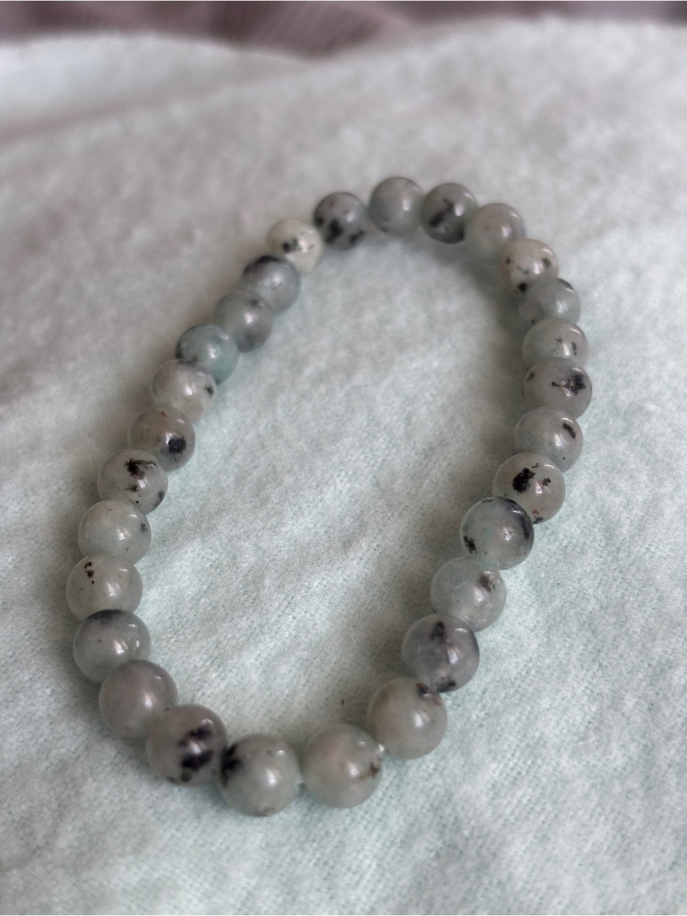 Kiwi Jasper Bead Stretch Bracelet